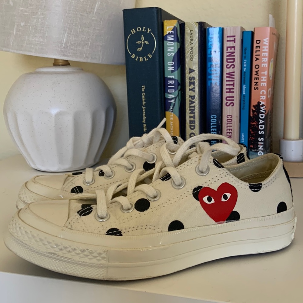 Comme des garçons x Converse play polka dot converse